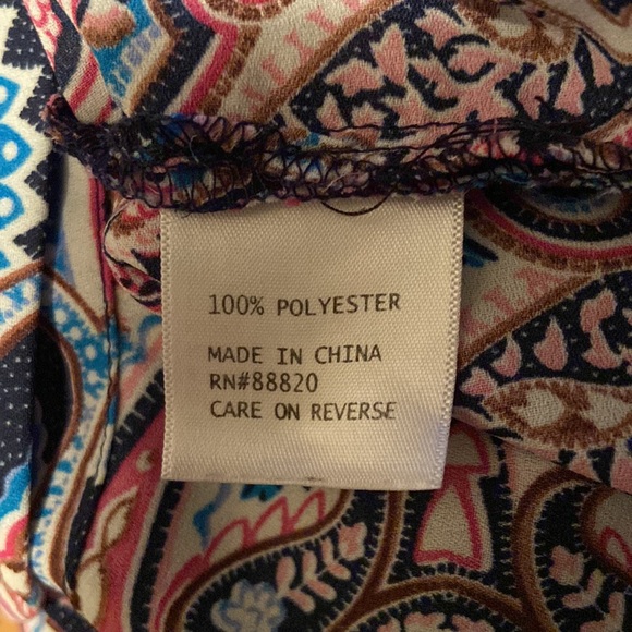 Women’s Ava Christine Button Back Tunic Top Blouse Size Medium - Picture 8 of 9